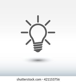 Light lamp  icon. One of set web icons