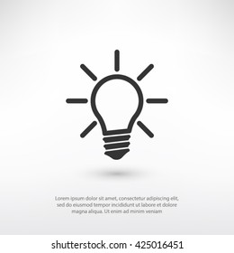 Light lamp  icon. One of set web icons