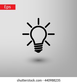 Light lamp  icon. One of set web icons