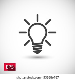 Light lamp  icon. One of set web icons