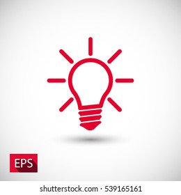 Light lamp  icon. One of set web icons