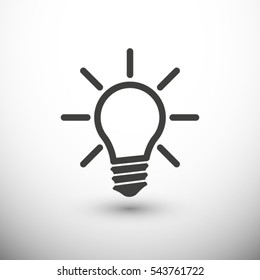 Icono de la lámpara de luz. Uno de los iconos web establecidos