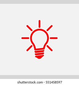 Light lamp  icon. One of set web icons