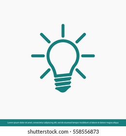 Light lamp  icon. One of set web icons