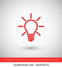 Light lamp  icon. One of set web icons