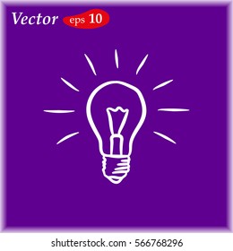 Light lamp icon. One of set web icons