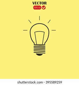 Light lamp Icon Vector. 