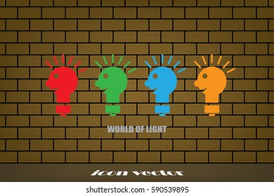 Light lamp Icon Vector.