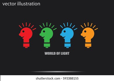 Light lamp Icon Vector.