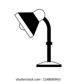 light lamp isolated in black and white