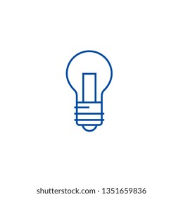 Light lamp  line icon concept. Light lamp  flat  vector symbol, sign, outline illustration.