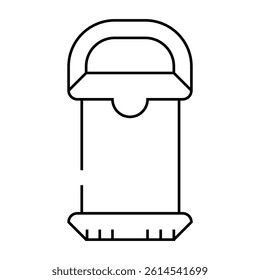 light lamp line icon vector. light lamp sign. isolated contour symbol black illustration