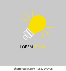 a light lamp logo and symbol. idea logo. lamp vector and illustration.