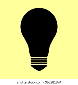 Light lamp sign. Flat style icon vector illustration.