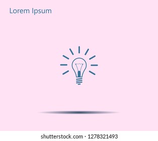 Light lamp sign icon. Idea symbol.
