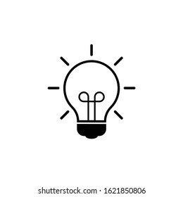 Light lamp sign icon. Idea symbol in white background. Victor illustrations EPS 10