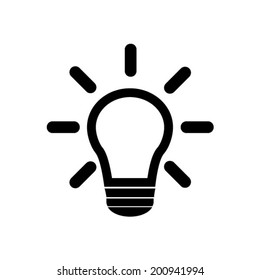 Light lamp sign icon. Idea symbol.