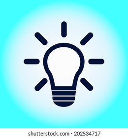 Light lamp sign icon. Idea symbol.
