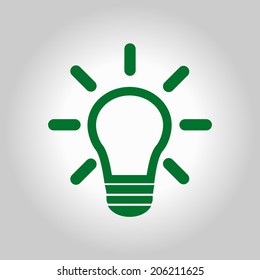 Light lamp sign icon. Idea symbol.