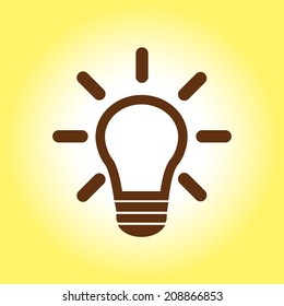 Light lamp sign icon. Idea symbol.