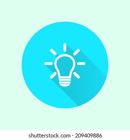 Light lamp sign icon. Idea symbol.