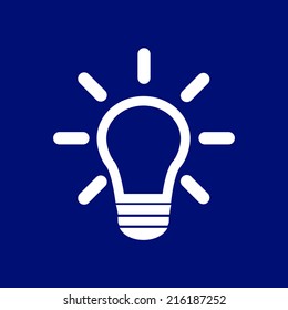 Light lamp sign icon. Idea symbol.