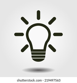 Light lamp sign icon. Idea symbol.