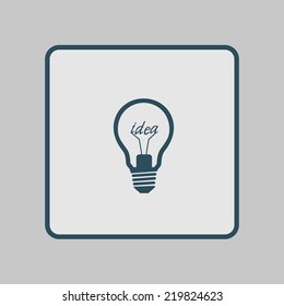 Light lamp sign icon. Idea symbol.