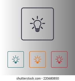 Light lamp sign icon. Idea symbol.