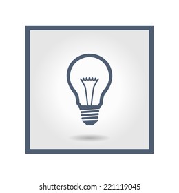 Light lamp sign icon. Idea bulb symbol.