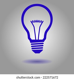 Light lamp sign icon. Idea bulb symbol.