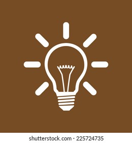 Light lamp sign icon. Idea bulb symbol.