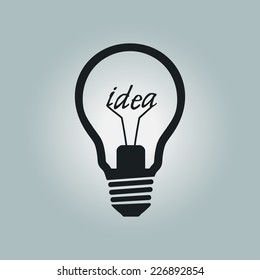 Light lamp sign icon. Idea symbol.
