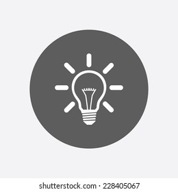 Light lamp sign icon. Idea bulb symbol.