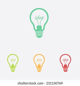 Light lamp sign icon. Idea symbol.