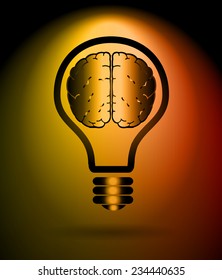Light lamp sign icon. Idea symbol. 