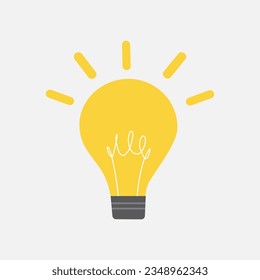 Light lamp sign icon. Idea bulb symbol.
