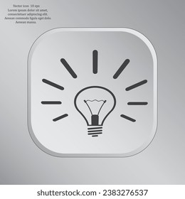 Icono de signo de la lámpara de luz. Símbolo de idea.