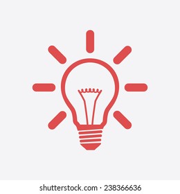 Light lamp sign icon. Idea bulb symbol.