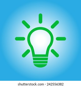 Light lamp sign icon. Idea symbol.
