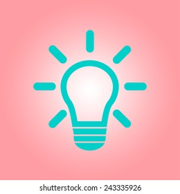 Light lamp sign icon. Idea symbol.