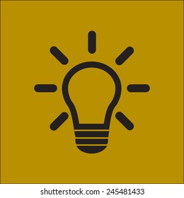 Light lamp sign icon. Idea symbol.