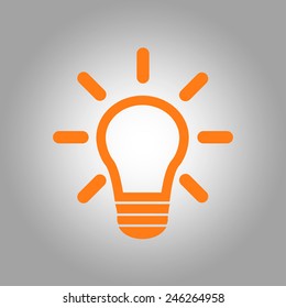 Light lamp sign icon. Idea symbol.