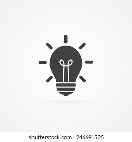 Light lamp sign icon. Idea symbol.