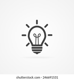 Light lamp sign icon. Idea symbol.