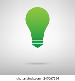 Light lamp sign icon. Idea symbol. Vector illustration