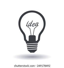 Light lamp sign icon. Idea symbol.