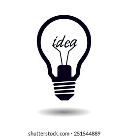 Light lamp sign icon. Idea symbol.
