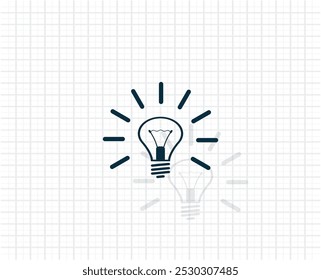 Icono de signo de lámpara de luz. Símbolo de la idea.
