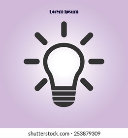 Light lamp sign icon. Idea symbol.